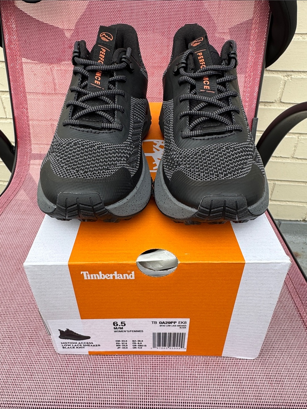 Timberland Women's Black and Gray Performance Knit Sneakers